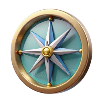 a compass on a white background