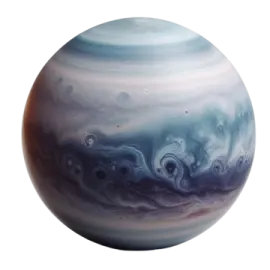 an image of a blue and white planet