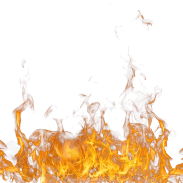 fire flames on a white background