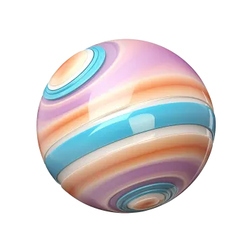 a colorful ball on a white background