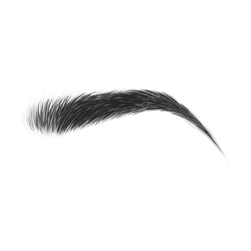 a black and white image of an eyebrow