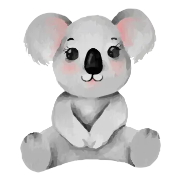 a cute koloa bear sitting on the ground