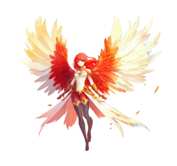 an illustration of a woman with wings