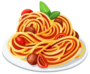 a plate of spaghetti and tomatoes