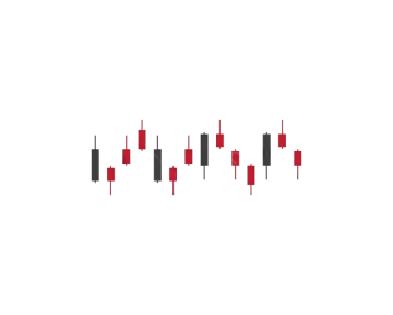 a red and black chart on a white background