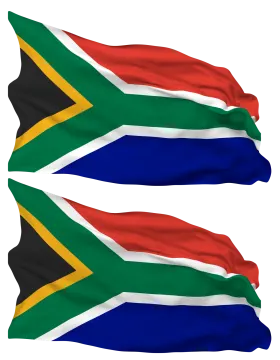 south and south africa flags