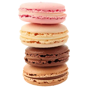 a stack of three macaroes