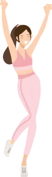 a woman dancing with her arms up