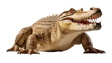 a toy of a crocodile with its mouth open