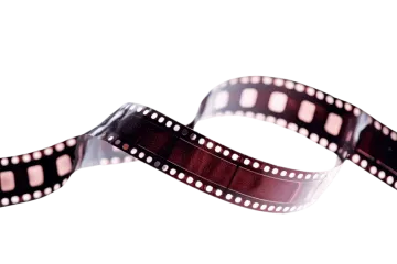 a roll of film on a white background