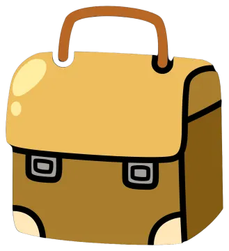 a brown school bag