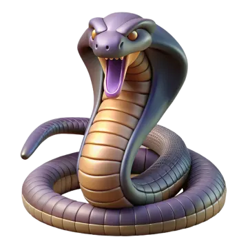 a cartoon snake with its mouth open