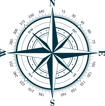 a compass on a white background