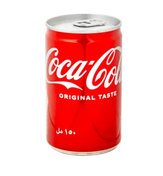 a can of coca on a white background