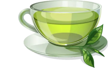 a cup of green tea