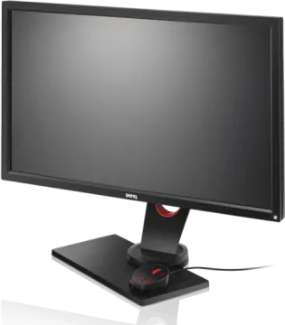 a computer monitor on a white background