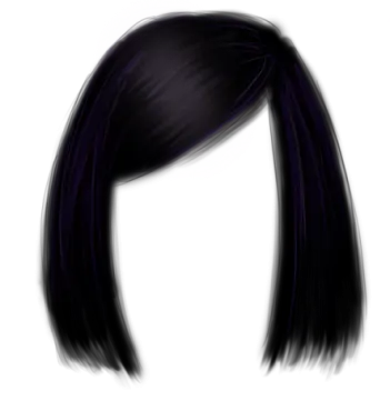a drawing of a woman with long black hair