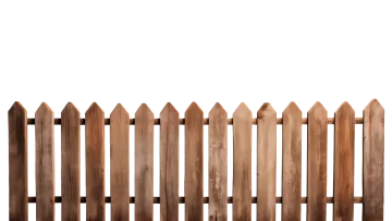 a wooden fence on a white background