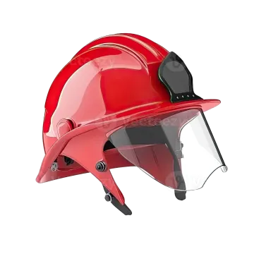 a red helmet on a white background