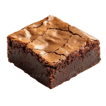 a square brownie on a white background