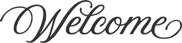 the welcome sign with the word welcome on it