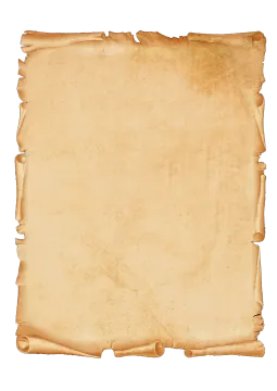 a piece of parchment paper on a white background