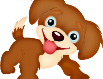 a cartoon dog with its tongue out
