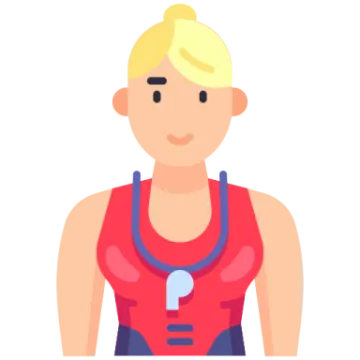 a man in a red shirt and blue vest