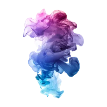 colorful smoke on a white background