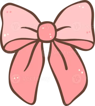 a pink bow on a white background