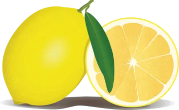 a lemon cut in half