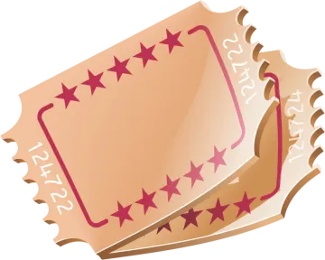 two tickets with stars on them