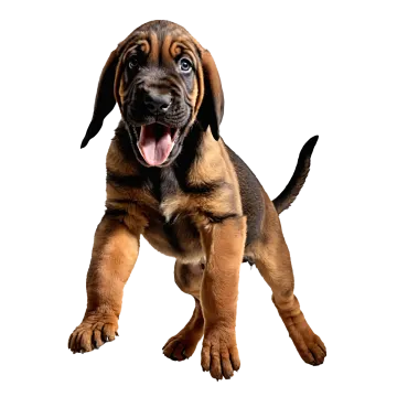a large brown and black dog with its mouth open