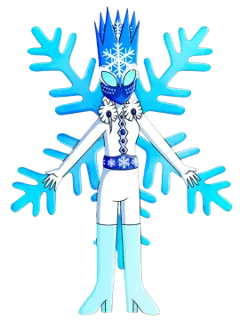 a drawing of an iceman with his arms out