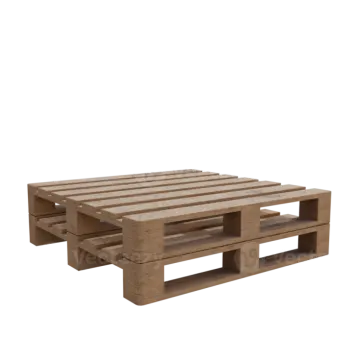 a wooden coffee table on a white background