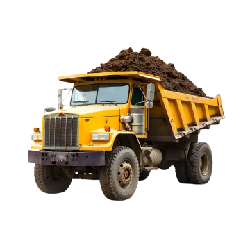 a yellow dump truck