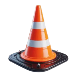 a traffic cone on a white background