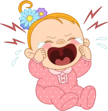 a crying baby girl
