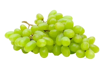 green grapes on a white background