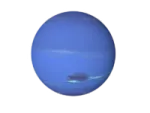 a blue planet with a white background
