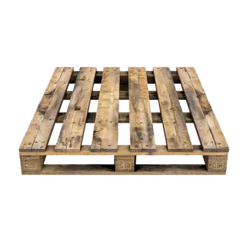 a wooden palle on a white background