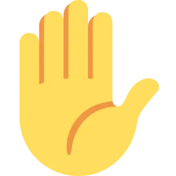 a yellow hand with the number one on it