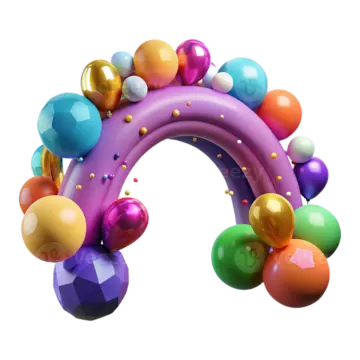 a bunch of balloons floating in the air