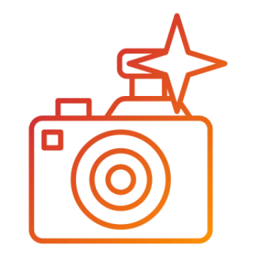 a camera with a star on top