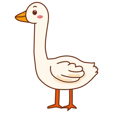 a cartoon duck standing on its hinds
