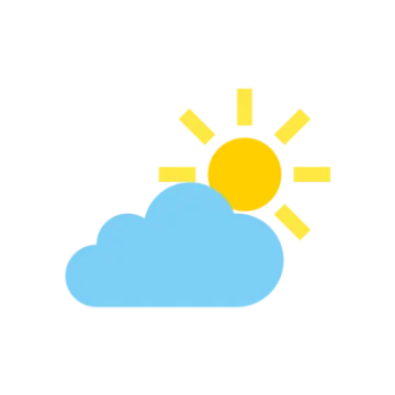 a cloud with the sun above it