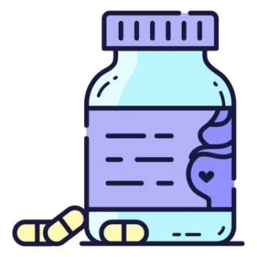 a bottle filled with pills