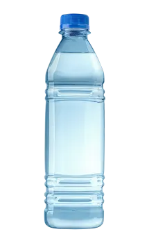 a bottle of water on a white background