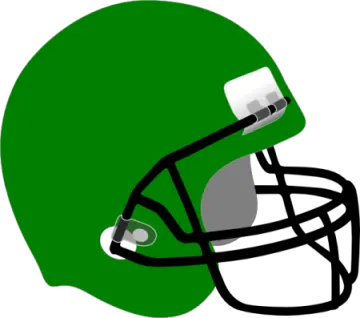 a green football helmet