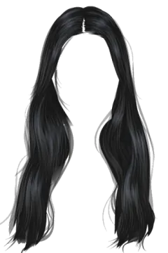 a drawing of a woman with long black hair